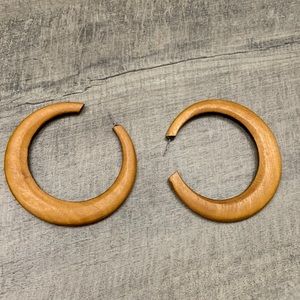 Wooden never worn earrings